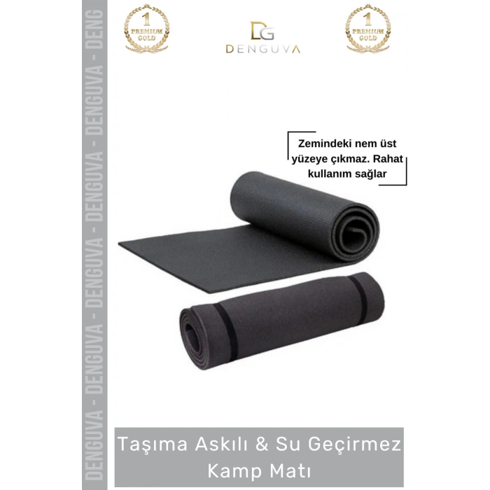 #YogaMatı Taşıma Askılı Kamp Pilates Yoga Kaymaz Taban Konforlu 150x50 Çadır Uyku Matı Yer Minderi