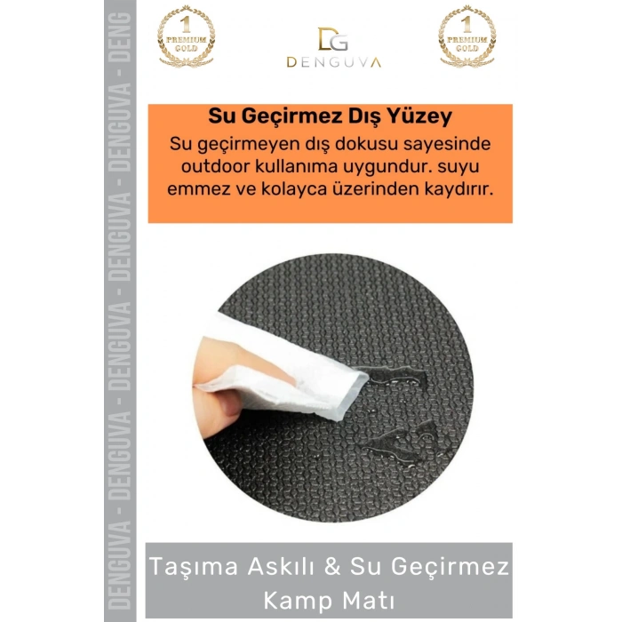 #YogaMatı Taşıma Askılı Kamp Pilates Yoga Kaymaz Taban Konforlu 150x50 Çadır Uyku Matı Yer Minderi