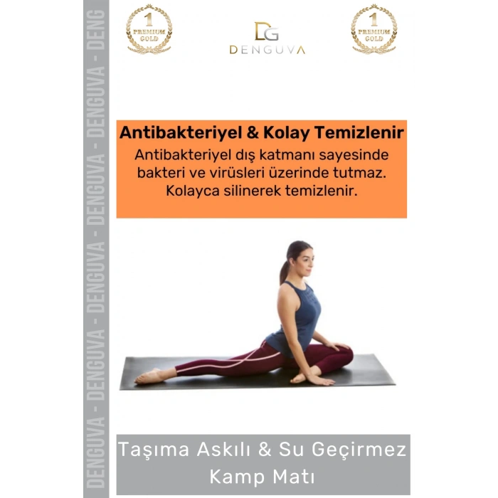 #YogaMatı Taşıma Askılı Kamp Pilates Yoga Kaymaz Taban Konforlu 150x50 Çadır Uyku Matı Yer Minderi