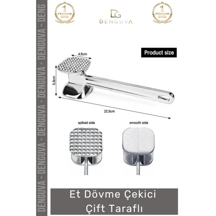 #EtÇekici Alüminyum Alaşım Profesyonel Mutfak Pratik Dayanıklı Sağlam Et Dövme Çekici Çift Taraflı