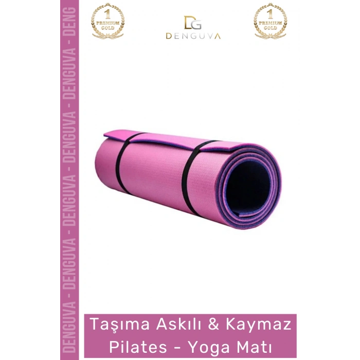 #YogaMatı Taşıma Askılı Dayanıklı Konfor Kamp Pilates Yoga Fitness Meditasyon Minderi 16mm Mat