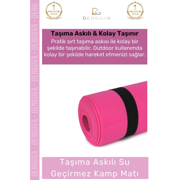 #YogaMatı Taşıma Askılı Dayanıklı Konforlu Pilates Yoga Fitness Spor Minderi 16mm Kamp Matı