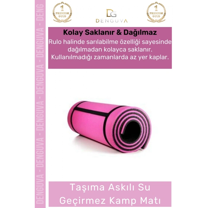 #YogaMatı Taşıma Askılı Dayanıklı Konforlu Pilates Yoga Fitness Spor Minderi 16mm Kamp Matı