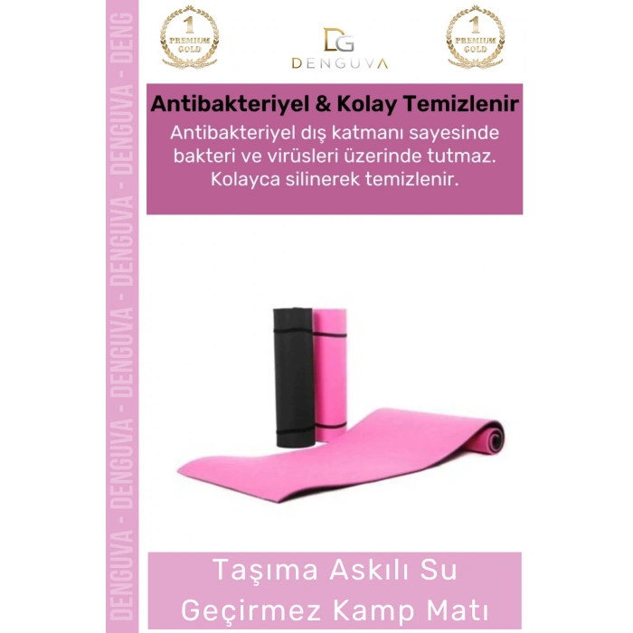 #YogaMatı Taşıma Askılı Dayanıklı Konforlu Pilates Yoga Fitness Spor Minderi 16mm Kamp Matı