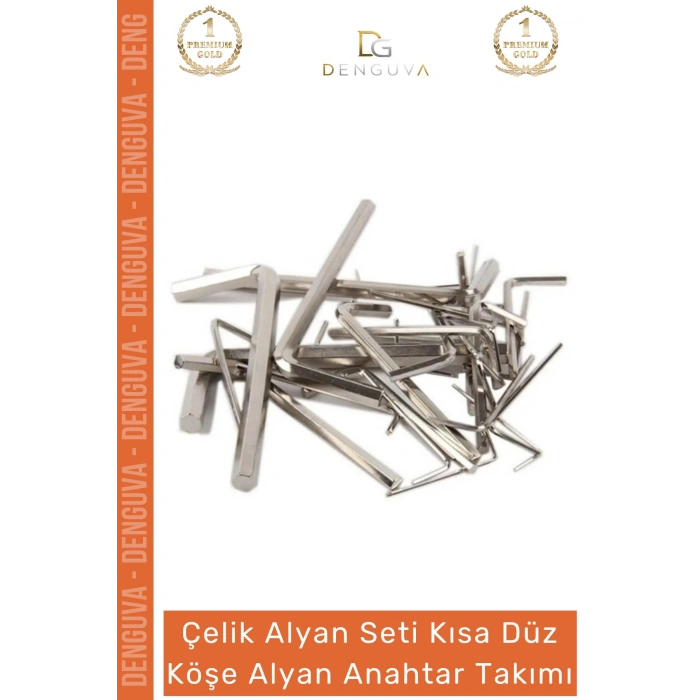 #AlyanTakımı 10 Parça Çelik Set Kısa Düz Yerleştirme Aparatlı Profesyonel Köşe Alyan Anahtar Takımı