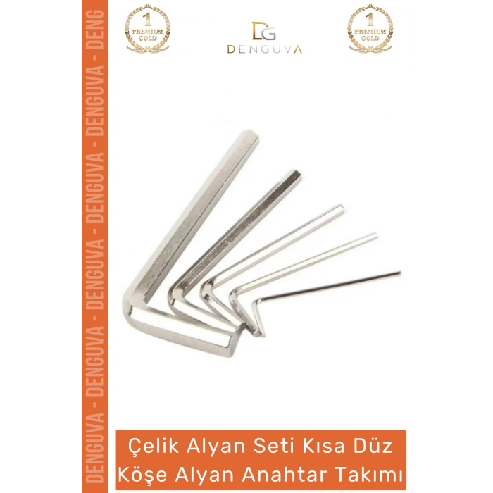 #AlyanTakımı 10 Parça Çelik Set Kısa Düz Yerleştirme Aparatlı Profesyonel Köşe Alyan Anahtar Takımı