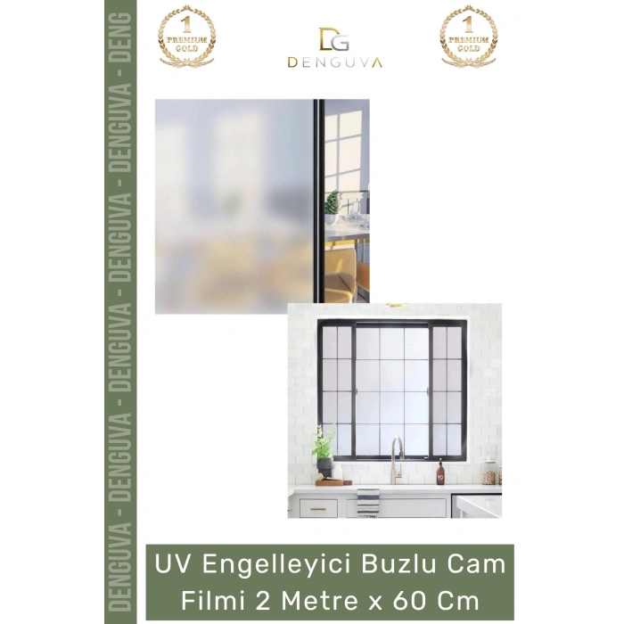 #CamFilmi UV Engelleyici Buzlu Güneş Koruyucu Kaliteli Profesyonel Cam Filmi 2 Metre x 60 Cm