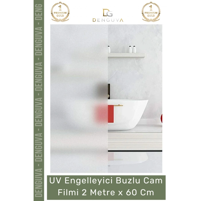 #CamFilmi UV Engelleyici Buzlu Güneş Koruyucu Kaliteli Profesyonel Cam Filmi 2 Metre x 60 Cm