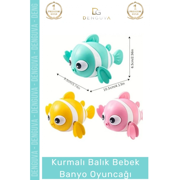 #SuOyuncağı Kurmalı Balık Bebek Eğlenceli Havuz Deniz Güvenli Geliştirici Çocuk Banyo Su Oyuncağı