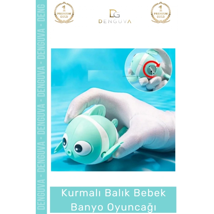 #SuOyuncağı Kurmalı Balık Bebek Eğlenceli Havuz Deniz Güvenli Geliştirici Çocuk Banyo Su Oyuncağı