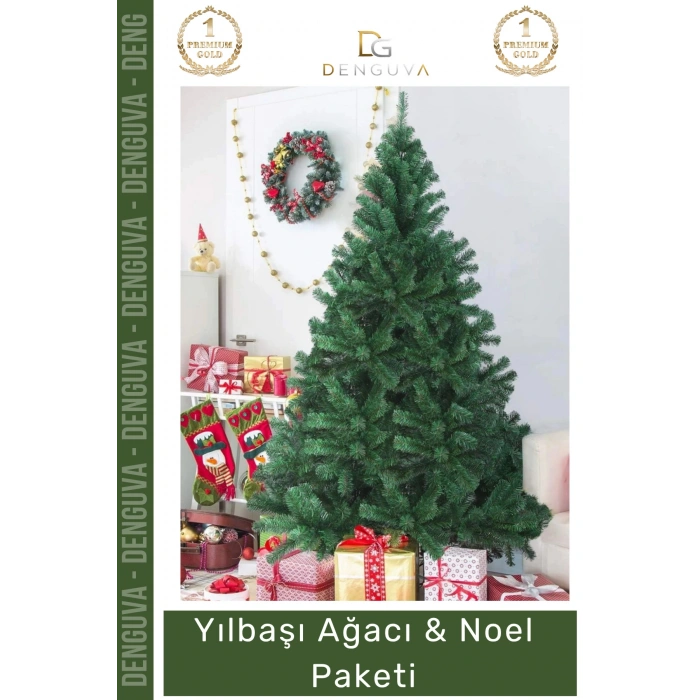#NoelPaketi Yılbaşı Çam Ağacı Ev Ofis Dekorasyonu Kaliteli Sık Dallı Noel Paketi 150 Cm 220 Dal