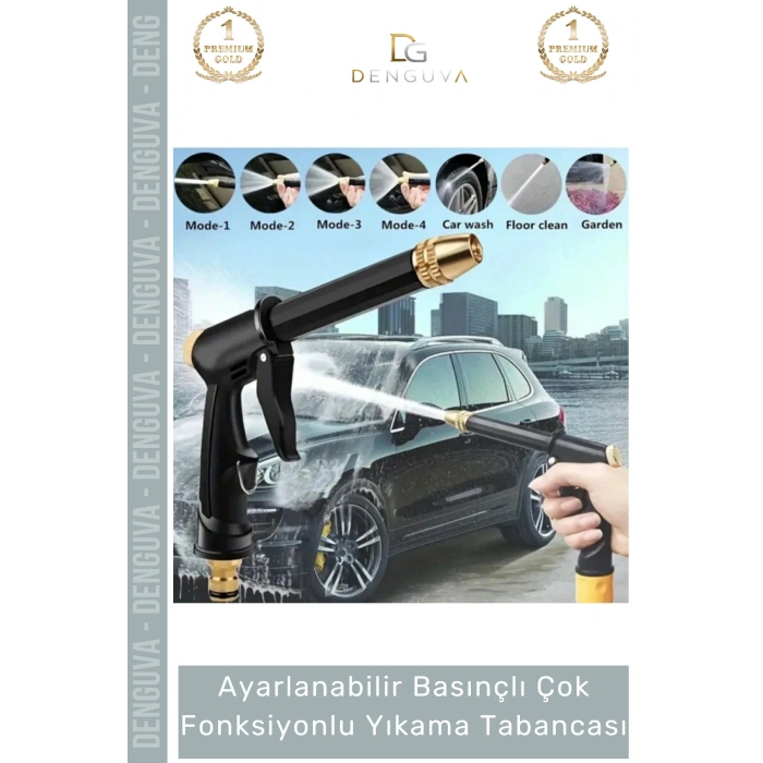 #YıkamaTabancası Ayarlanabilir Basınçlı Ergonomik Bahçe Sulama Güçlü Çok Fonksiyonlu Araba Yıkama Tabancası