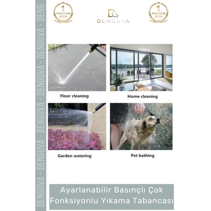 #YıkamaTabancası Ayarlanabilir Basınçlı Ergonomik Bahçe Sulama Güçlü Çok Fonksiyonlu Araba Yıkama Tabancası
