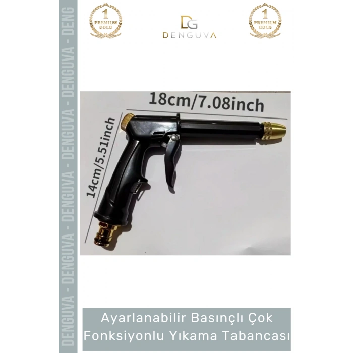 #YıkamaTabancası Ayarlanabilir Basınçlı Ergonomik Bahçe Sulama Güçlü Çok Fonksiyonlu Araba Yıkama Tabancası
