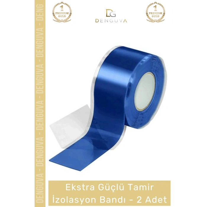 #İzolasyonBandı Mavi Su Geçirmez Çok Amaçlı Güçlü Yapıştırma Tamir İzolasyon Bandı 48mm x 10m - 2 Adet