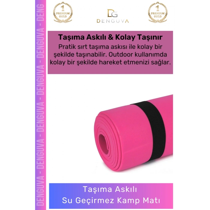 #KampMatı Taşıma Askılı Dayanıklı Konforlu Yoga Çift Taraflı Çadır Uyku Yer Minderi 10mm Kamp Matı