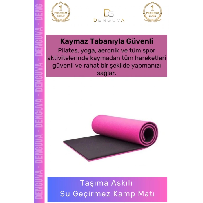 #KampMatı Taşıma Askılı Dayanıklı Konforlu Yoga Çift Taraflı Çadır Uyku Yer Minderi 10mm Kamp Matı
