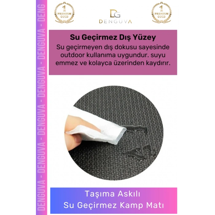 #KampMatı Taşıma Askılı Dayanıklı Konforlu Yoga Çift Taraflı Çadır Uyku Yer Minderi 10mm Kamp Matı