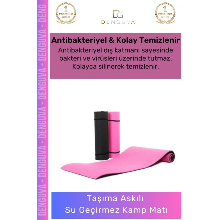 #KampMatı Taşıma Askılı Dayanıklı Konforlu Yoga Çift Taraflı Çadır Uyku Yer Minderi 10mm Kamp Matı