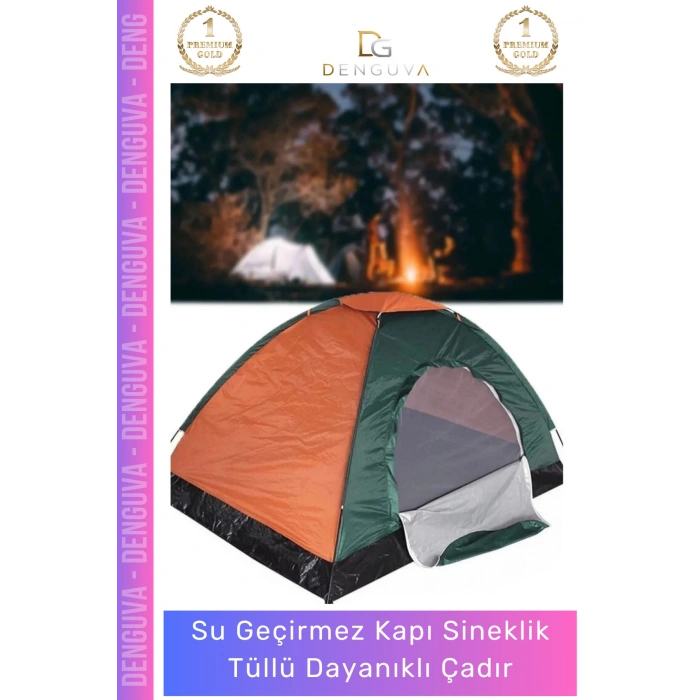 #KampÇadırı Su Geçirmez Sineklikli Hafif Taşınabilir Festival Kolay Kurulum 2-3 Kişilik Kamp Çadırı