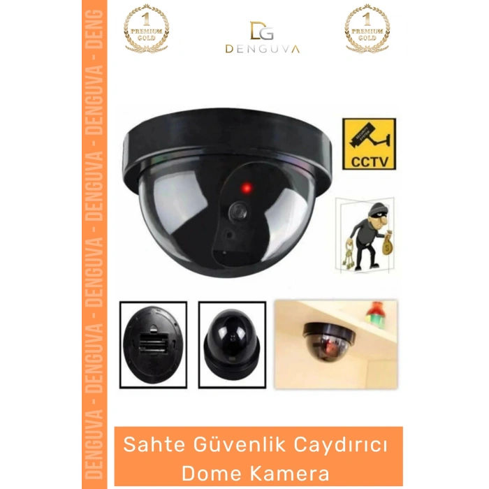 #CaydırıcıKamera Hareket Sensörlü Kırmızı LED Işıklı Gece Görüşlü Güvenlik Caydırıcı Dome Kamera