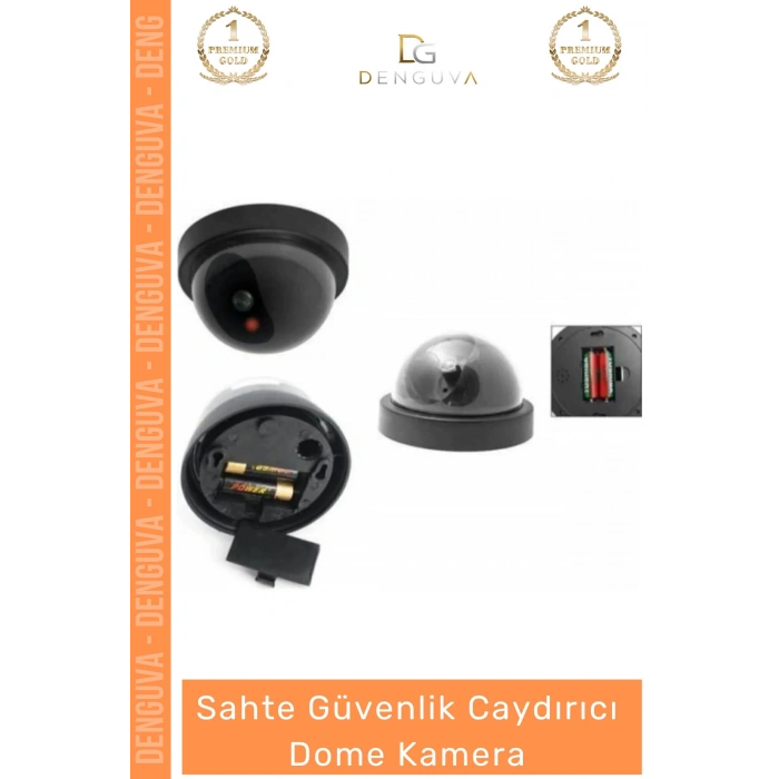#CaydırıcıKamera Hareket Sensörlü Kırmızı LED Işıklı Gece Görüşlü Güvenlik Caydırıcı Dome Kamera