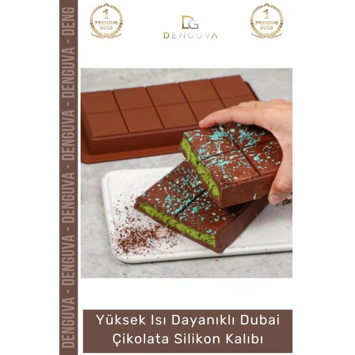 #ÇikolataKalıbı Esnek Kaliteli Profesyonel Mutfak Tasarım Isı Dayanıklı Dubai Çikolata Silikon Kalıbı - 1 Adet