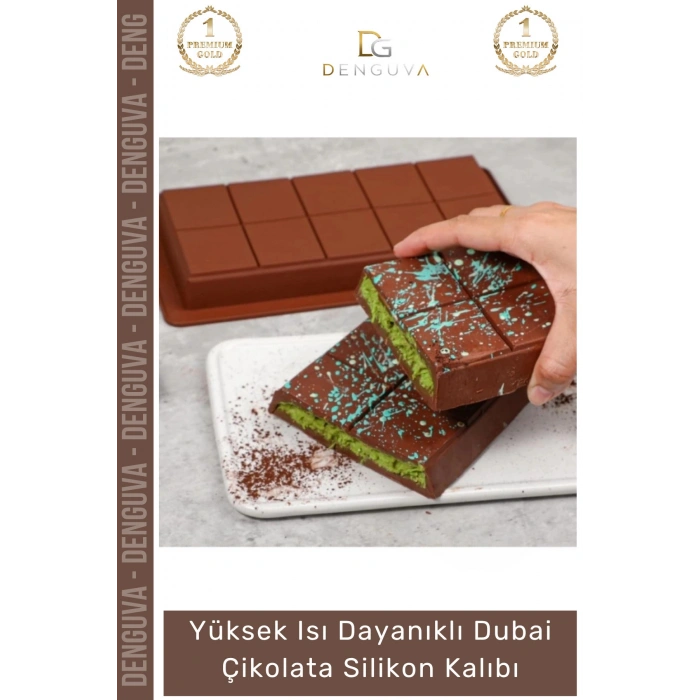 #ÇikolataKalıbı Esnek Kaliteli Profesyonel Mutfak Tasarım Isı Dayanıklı Dubai Çikolata Silikon Kalıbı - 1 Adet