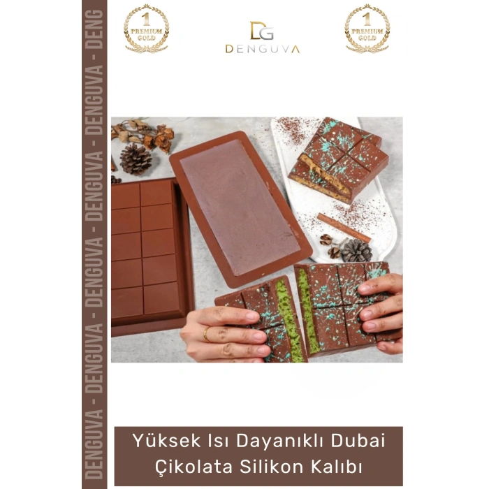 #ÇikolataKalıbı Esnek Kaliteli Profesyonel Mutfak Tasarım Isı Dayanıklı Dubai Çikolata Silikon Kalıbı - 1 Adet