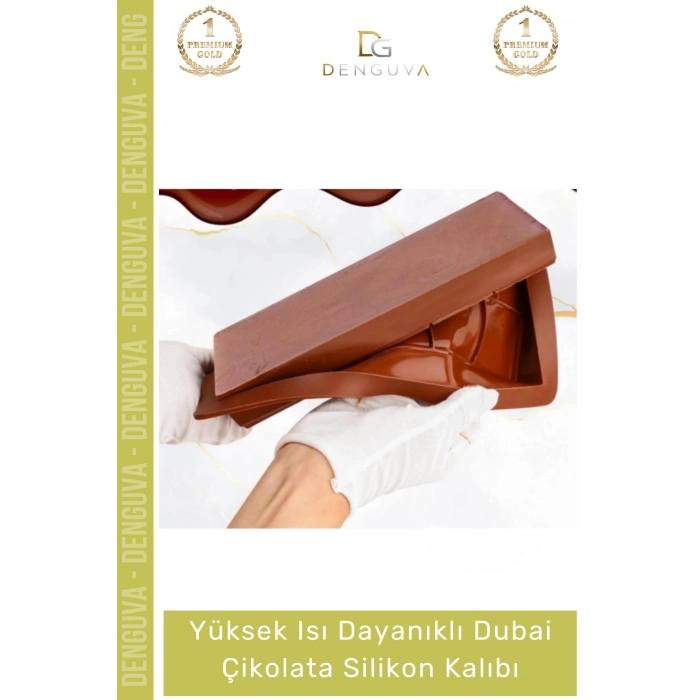 #ÇikolataKalıbı Esnek Kaliteli Profesyonel Mutfak Tasarım Isı Dayanıklı Dubai Çikolata Silikon Kalıbı - 2 Adet