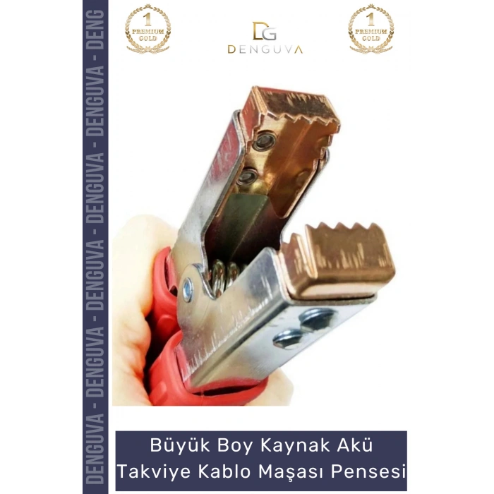 #TakviyeMaşası Güçlü Yaylı Büyük Boy Artı Eksi Takviye Seti Profesyonel Akü Takviye Kablo Maşası Pensesi