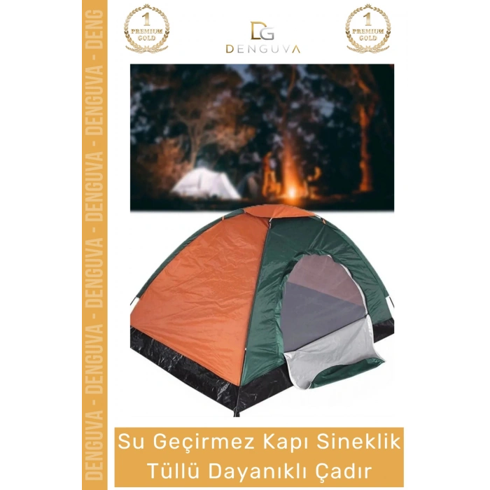 #KampÇadırı Su Geçirmez Kolay Kurulum Hafif Taşınabilir Festival Sineklikli 2-3 Kişilik Kamp Çadırı
