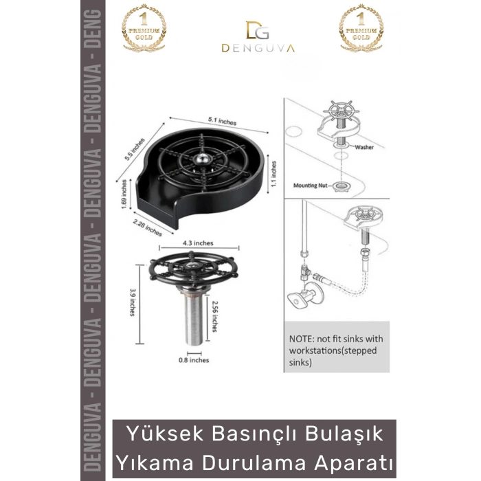 #YıkamaAparatı Bardak Temizleme Lavabo İçi Hızlı Cam Durulayıcı Otomatik Bulaşık Yıkama Durulama Aparatı