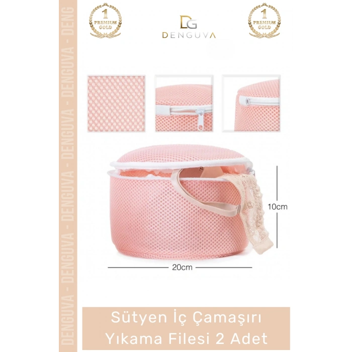 #YıkamaTorbası Hassas Çamaşır Koruyucu Fermuarlı Kaliteli Sütyen Yıkama Torbası 2li Paket 20x15cm