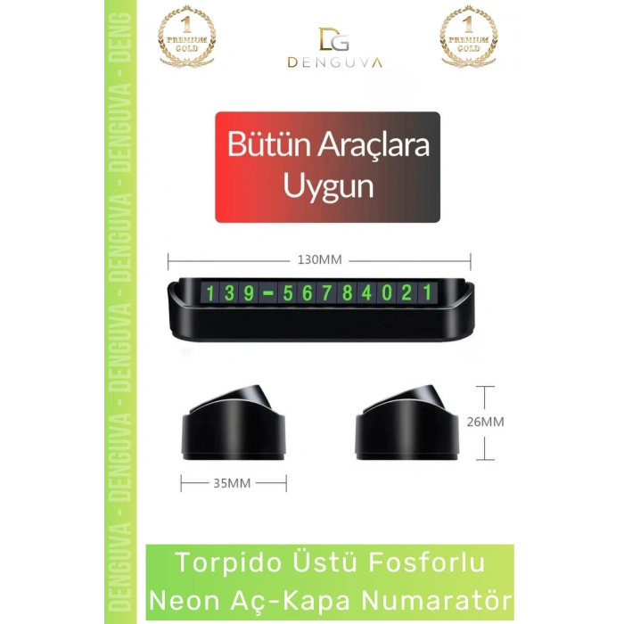#FosforluNumaratör Araç İçi Mıknatıslı Telefon Numarası Yazma Paneli Şık Fosforlu Neon Aç Kapa Numaratör