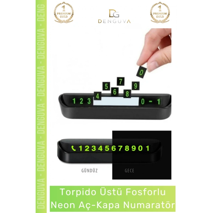 #FosforluNumaratör Araç İçi Mıknatıslı Telefon Numarası Yazma Paneli Şık Fosforlu Neon Aç Kapa Numaratör