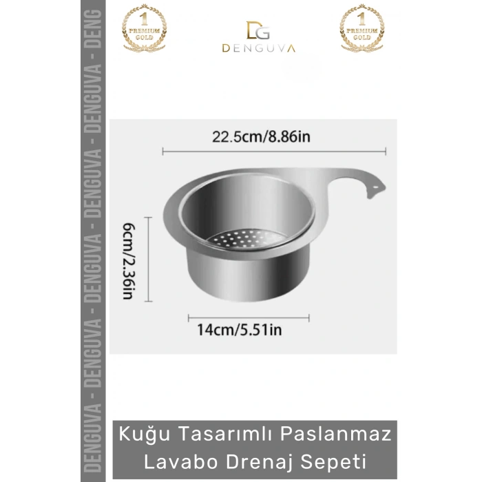 #DrenajSepeti Kuğu Tasarım Paslanmaz Çelik Mutfak Düzenleyici Asılabilen Etkili Lavabo Drenaj Sepeti