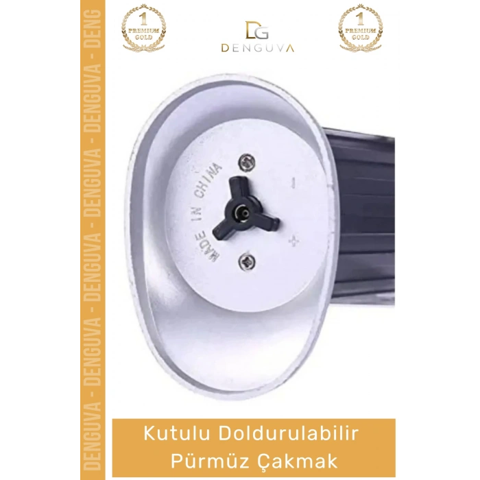 #PürmüzÇakmak 1300 Derece Profesyonel Alevli Mutfak Tipi Kamp Şef Kutulu Doldurulabilir Pürmüz Çakmak