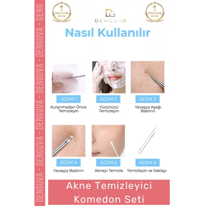 #AkneTemizleyici Siyah Nokta Giderici Cilt Bakım Seti Profesyonel Yağ Bezesi Akne Temizleyici Kutulu Komedon