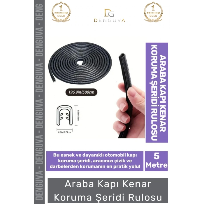 #KorumaFitili Esnek Dayanıklı Kauçuk Metal Klipsli Araç Kapı Bagaj Kenar Darbe Koruma Fitil Şeridi