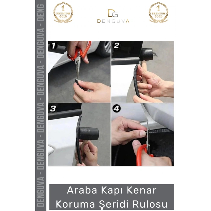 #KorumaFitili Esnek Dayanıklı Kauçuk Metal Klipsli Araç Kapı Bagaj Kenar Darbe Koruma Fitil Şeridi