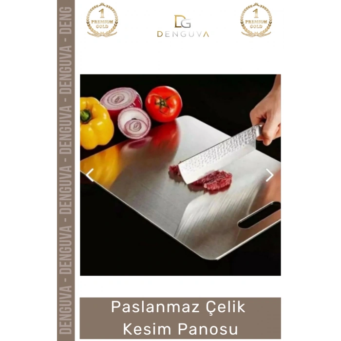 #KesmePanosu Paslanmaz Çelik Dayanıklı Hijyenik Kaymaz Yüzey Profesyonel Modern Meyve Et Kesim Panosu
