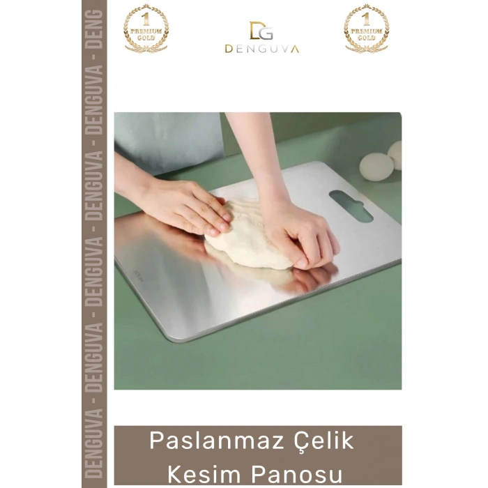 #KesmePanosu Paslanmaz Çelik Dayanıklı Hijyenik Kaymaz Yüzey Profesyonel Modern Meyve Et Kesim Panosu
