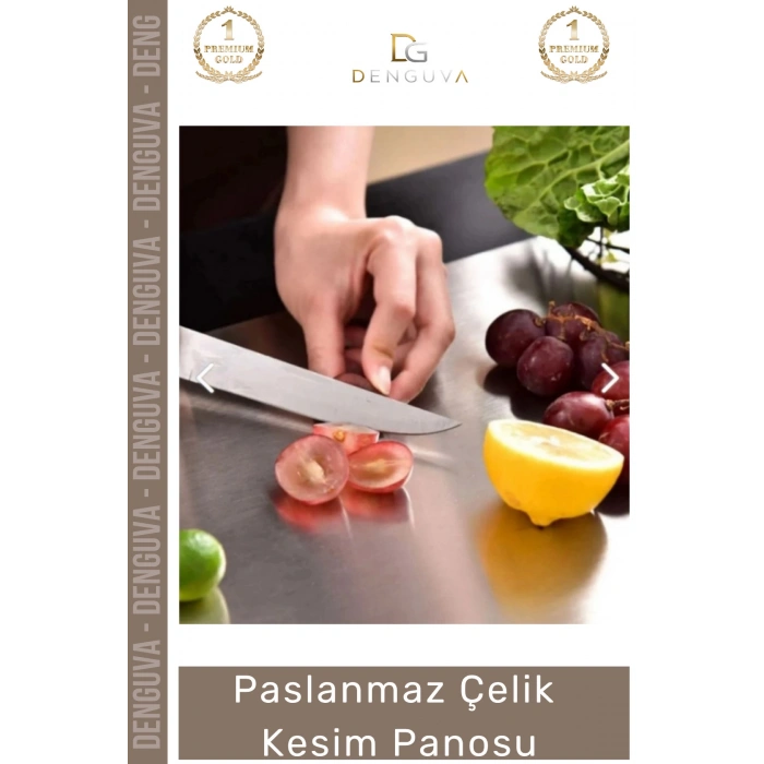 #KesmePanosu Paslanmaz Çelik Dayanıklı Hijyenik Kaymaz Yüzey Profesyonel Modern Meyve Et Kesim Panosu