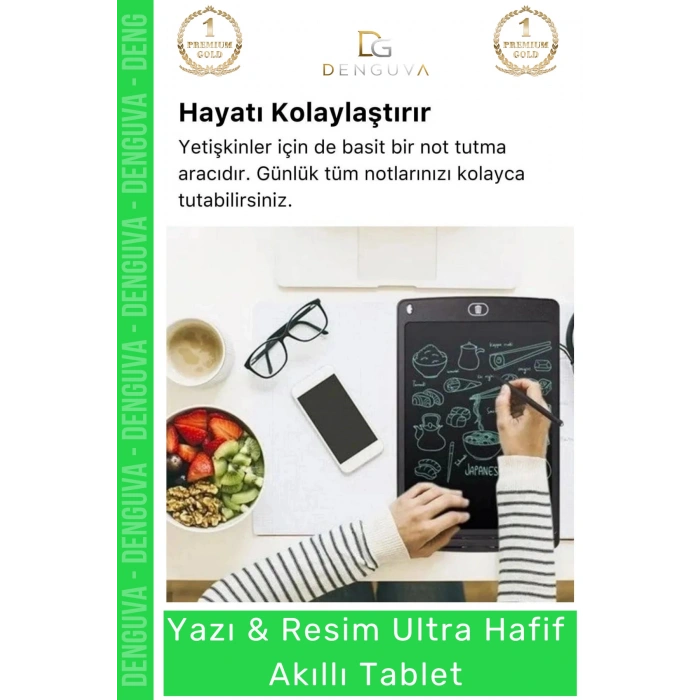 #AkıllıTablet Grafik Çizim Lcd Not Yazma Dijital Defter Taşınabilir Kalemli Resim Akıllı Tablet 12 Inc