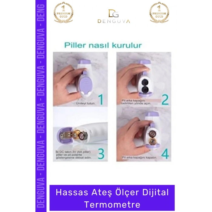 #AteşÖlçer Temassız Alından Boyundan Bilekten Infrared Hızlı Hassas Ateş Ölçer Dijital Termometre