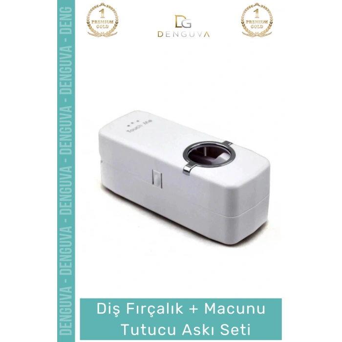 #FırçalıkSeti Otomatik Diş Macunu Sıkacağı Hijyenik Banyo Vantuzlu 5 Adet Fırçalık Askı Seti