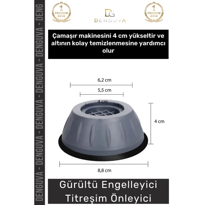 #EşyaPedi Çamaşır Bulaşık Kurutma Buzdolabı Anti Titreşim Ses Gürültü Emici Yükseltici Makinesi 4 Adet Ayak Pedleri
