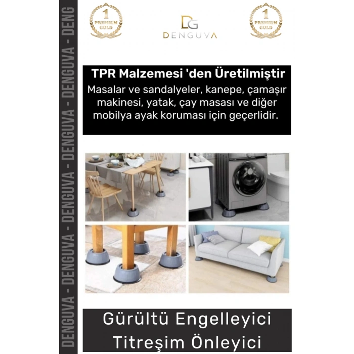 #EşyaPedi Çamaşır Bulaşık Kurutma Buzdolabı Anti Titreşim Ses Gürültü Emici Yükseltici Makinesi 4 Adet Ayak Pedleri