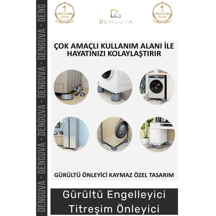 #EşyaPedi Çamaşır Bulaşık Kurutma Buzdolabı Anti Titreşim Ses Gürültü Emici Yükseltici Makinesi 4 Adet Ayak Pedleri